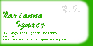 marianna ignacz business card